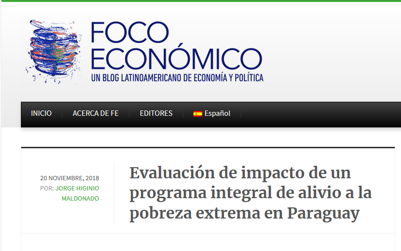 Evaluación de impactos de un programa integral de alivio a la pobreza extrema en paraguay